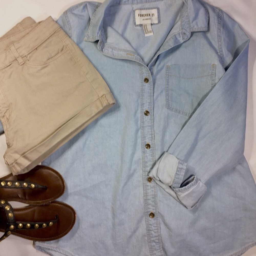 Forever 21 Denim Button Up